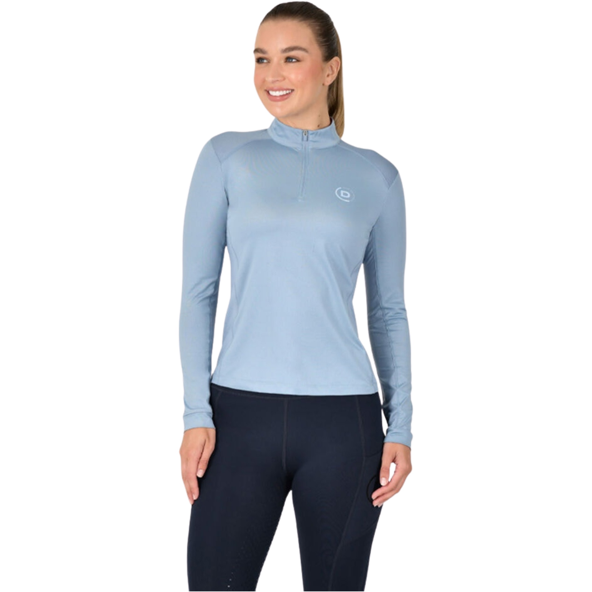 Dublin Femmes à Manches Longues Respirantes Pour Équitation 1027709 - Blue Fog
